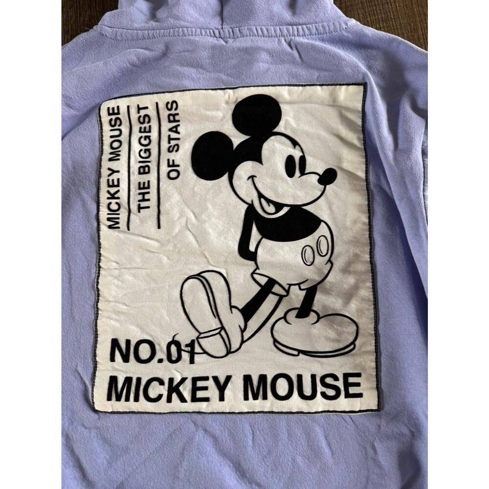 Juniors Vintage Style Disney Mickey Mouse Hoodie Sz. M (7-9) Lavender